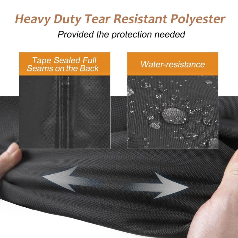 NettyPro Patio Table Cover Rectangular 88 x 60 Inch, Waterproof Outdoor Furniture Set Covers for Dining Table and Chair Rectangle, Black - Image 2