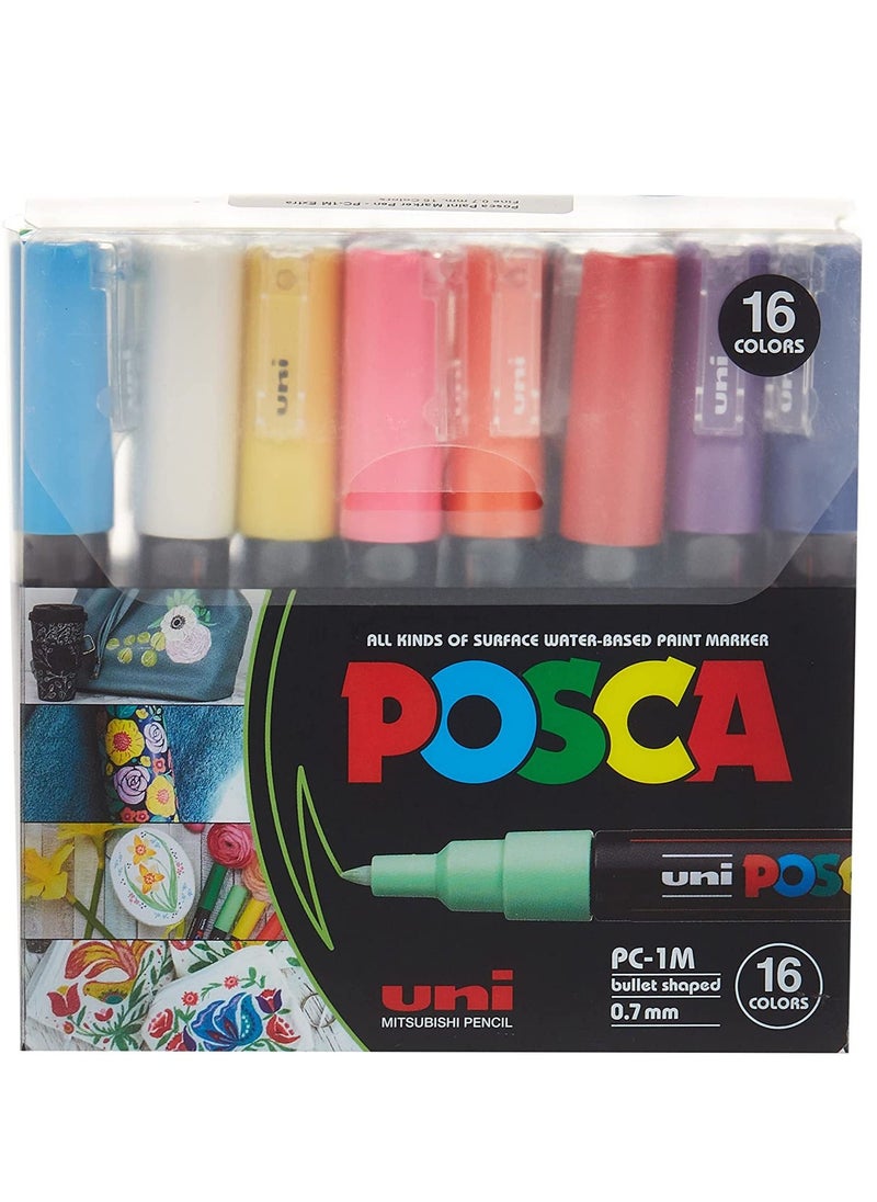 Uni Mitsubishi Pencil - Posca Paint Marker Pen - PC-1M 0.7 mm Tip, 16 Colors - pzsku/ZF18E51BBD511EFE514F2Z/45/_/1652018142/26964bff-245a-4c58-b1ec-e0c4f1b8db61