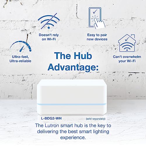 LUTRON مفتاح إضاءة ذكي لوتрон ديفا مع ديمر لمصابيح كاسيتا (يتطلب محور لوتрон الذكي)، لمصابيح LED، 150 واط، قطب واحد/3 طرق، بدون سلك محايد، أبيض، عبوة 3 قطع (DVRF-6LS-WH-3) - Image 4
