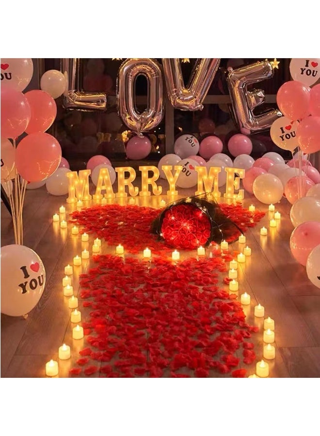 1000 قطعة من بتلات الورد الاصطناعية من الحرير الرومانسي باللون الأحمر - Image 3