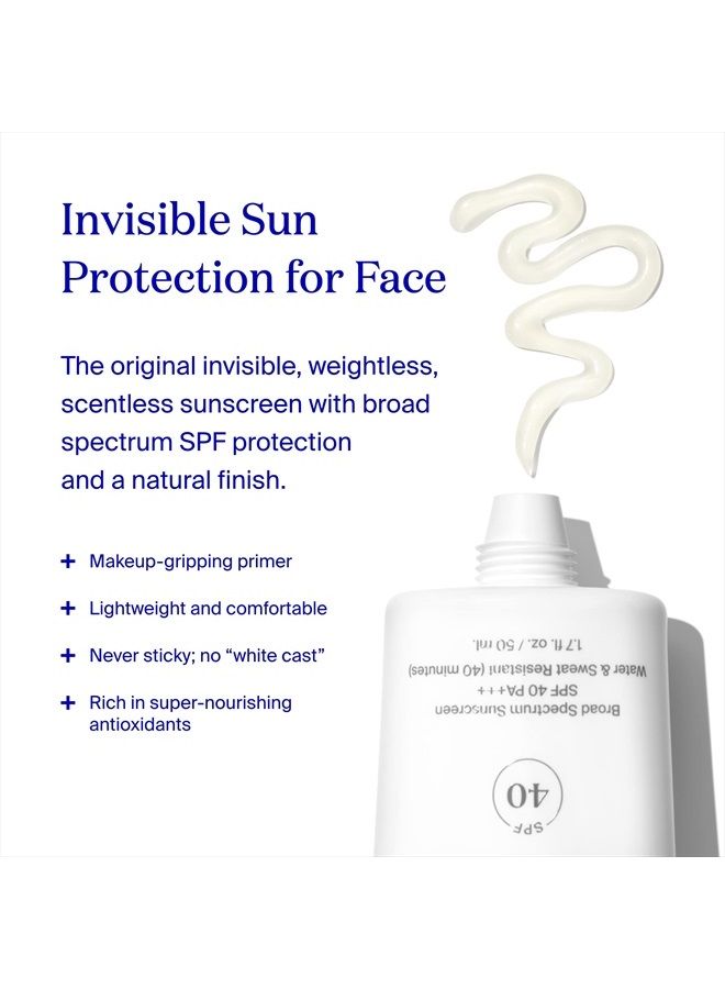 Supergoop! Unseen Sunscreen - SPF 40-1.7 fl oz - Invisible, Broad Spectrum Face Sunscreen - Weightless, Scentless, and Oil Free - For All Skin Types and Skin Tones - Image 2