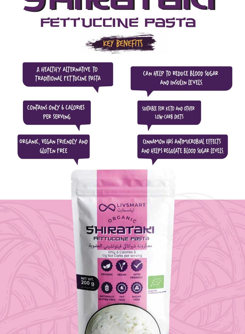 LIVSMART Organic Shirataki Fettuccine Pasta 200g - Image 4