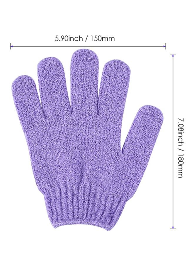 CYTHERIA 12-Piece Cotton Bath Gloves Pink/Purple/White - Image 2
