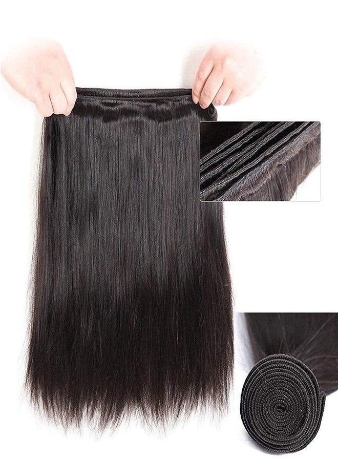 Rebasar Brazilian Straight Human Hair 3 Bundles 20 20 20 Inch Bundles Human Hair Straight Human Hair Bundles Virgin Weave Hair Human Bundles for Women Remy Weft Hair Extensions Natural Black Color - Image 5