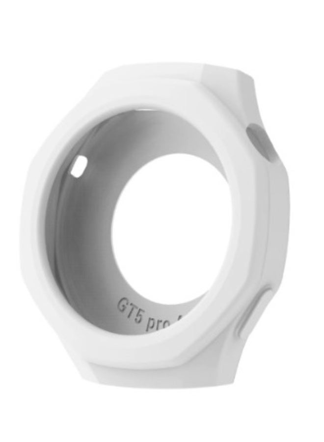 Silicone Protective Case For Huawei Watch GT 5 pro 46mm Smart Watch Cover Shell Replacement Shockproof White - Image 1