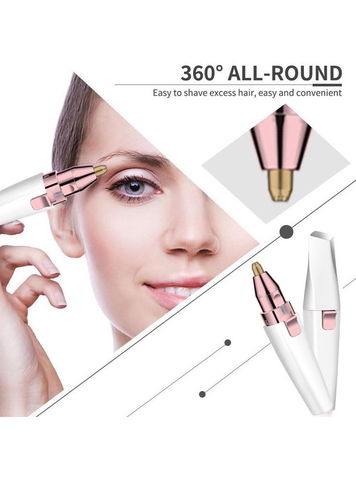 general Eyebrow - Facial Hair Remover Women: Electric Portable 2 in 1 Face Shaver and Eyebrow Trimmer, Rechargeable Eyebrow Lips Body Facial Hair Removal for Women - Image 4