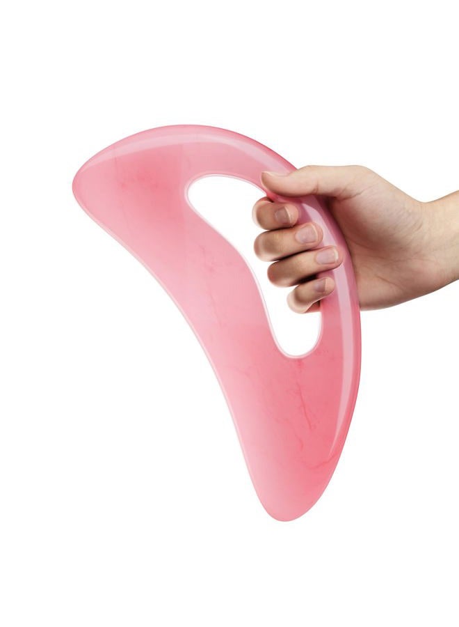 AICNLY Large Gua Sha Massage Tool, Lymphatic Drainage Massager, Muscle Scraping Massage Tools, Body Sculpting Anti Cellulite Tools for Man and Women (Pink) - Image 1