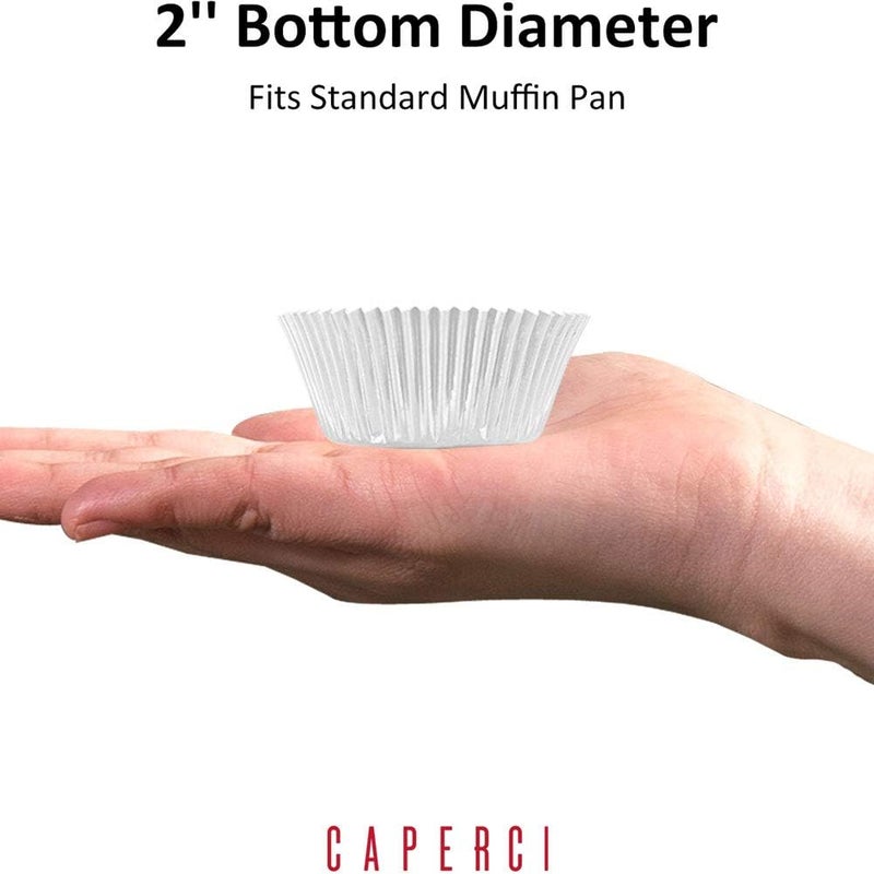 Caperci Silver Foil Cupcake Muffin Liners Standard Size Baking Cups 150-Pack - Premium Greaseproof & Sturdy - Image 3