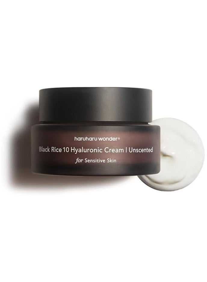 HARUHARU Wonder Black Rice 10 Hyaluronic Cream Unscented 50 ml For Sensitive skin - Image 1