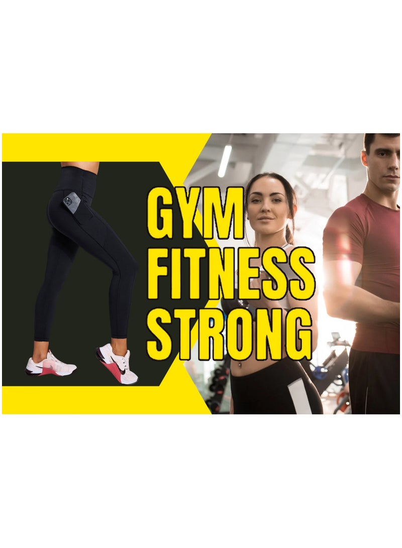 Spall Leggings With Pocket High Waist Tummy Control Soft Breathable Fabric For Workout Running Fitness Exercise Gym Sports Yoga Pant For Women  - Image 2