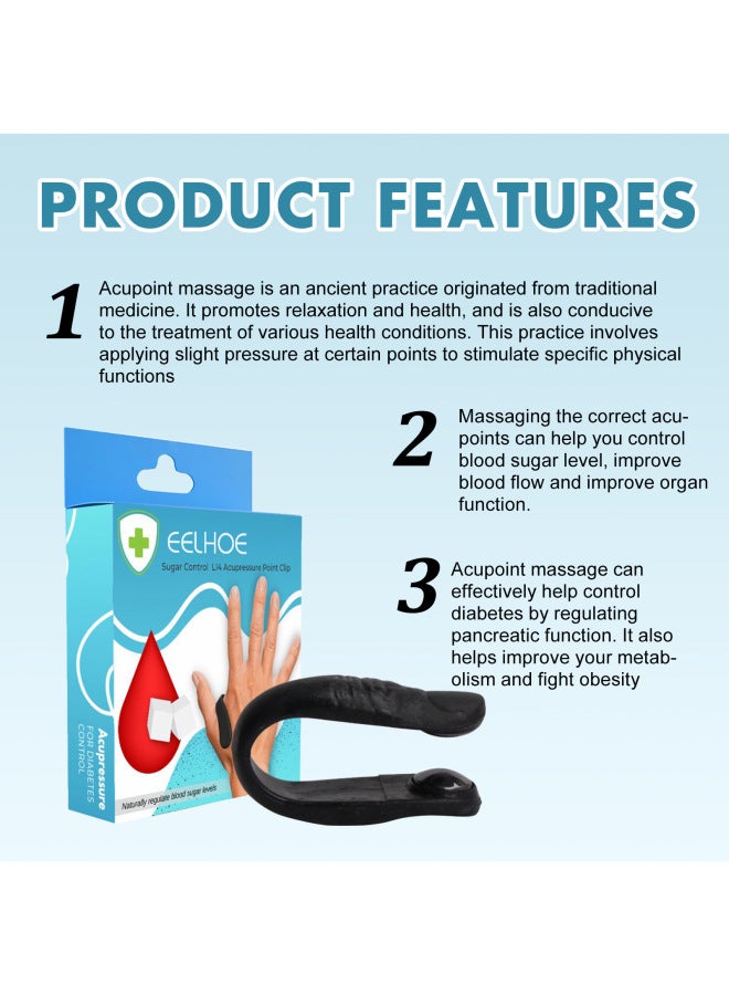 إيلهو Eelhoe Li4 مشبك الضغط الإبري لتخفيف السكر، تدليك نقطة هيغو، مشبك العناية بالجسم بالضغط الإبري - Image 4