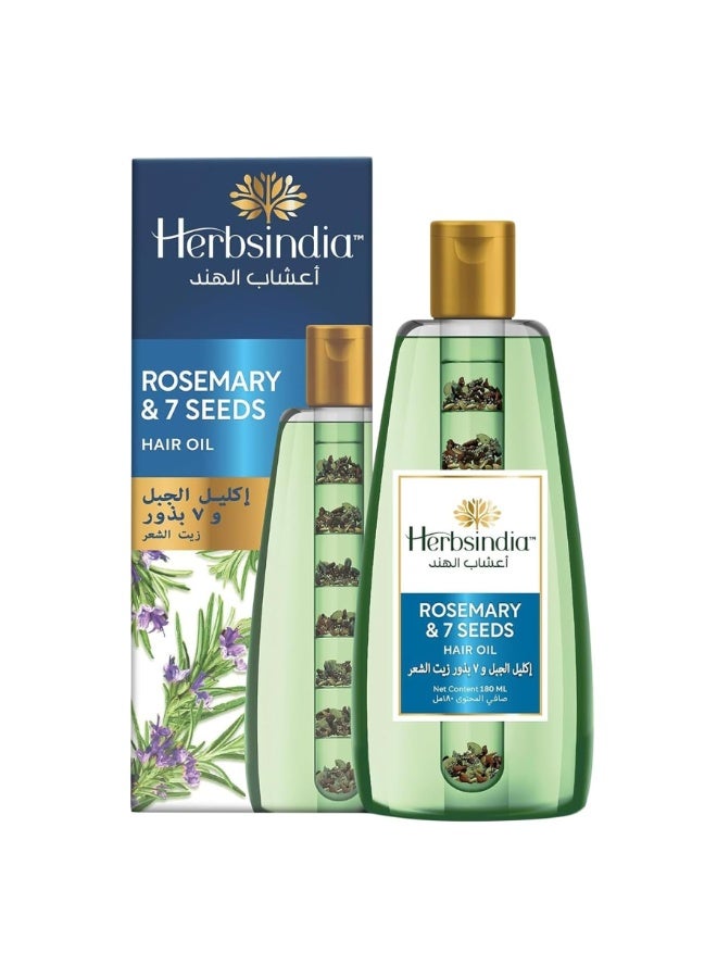 Herbsindia Hair Oil With RoseMary & 7 Seeds 280ML - Image 1
