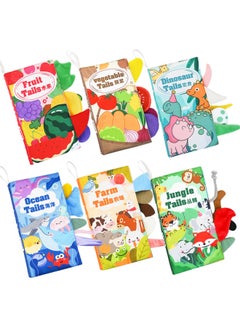 Generic Early Education Cloth Book Baby 0-3 Years Old Three-dimensional Fruit Vegetable Animal Tail Book Can Bite Baby Toy Book-Color:Fruit Tail Cloth Book (english Version) Contains 4 Pages And 8 Sides Of Sound Paper Bb Device  - Image 2