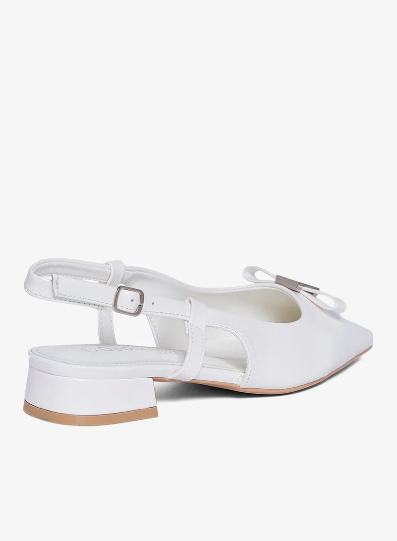 Geoomnii WHITE Geoomnii Closed Flat Shoes for Women – Comfortable Slip-On Ballet Flats for Office, Daily Wear & Casual Use for Women | Best Price UAE