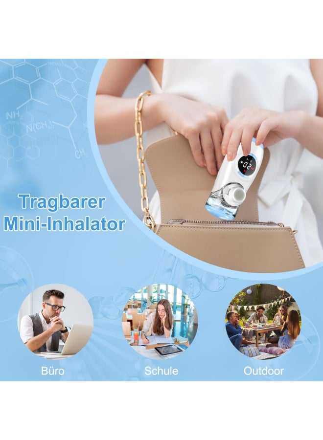 AMCARE Digital Ultrasonic Mesh Nebulizer with LED Digital Display and Semi Automatic-Cleaning, Quiet and Portable Mist Vaporizer, Two Adjustable Spray Patterns with 2 Timer Modes, Rechargeable Model MY135B - Image 5