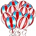 Zubebe 12 Pcs 22 Inch Big Carnival Theme Party Decorations Aluminum Circus Decorations 360 Degree 4D Balloons Halloween Carnival Birthday Party SuppliesRed White Red Blue - Image 3