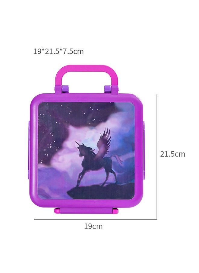 General Kids Bento Box Insulated Lunch Box with Hot Food Leak Proof Lunch Box, 4 Grid Lunch Container with Cutlery and Snack Box for School Outdoor Office  - Image 5