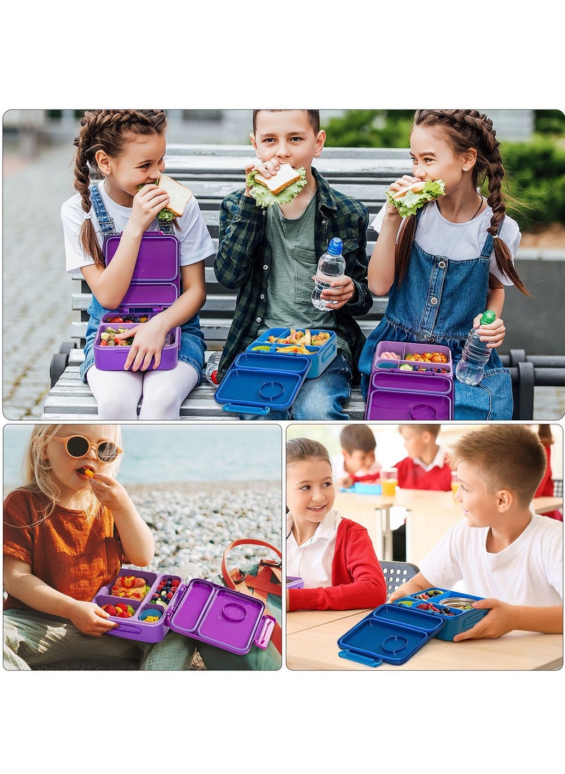General Kids Bento Box Insulated Lunch Box with Hot Food Leak Proof Lunch Box, 4 Grid Lunch Container with Cutlery and Snack Box for School Outdoor Office  - Image 3