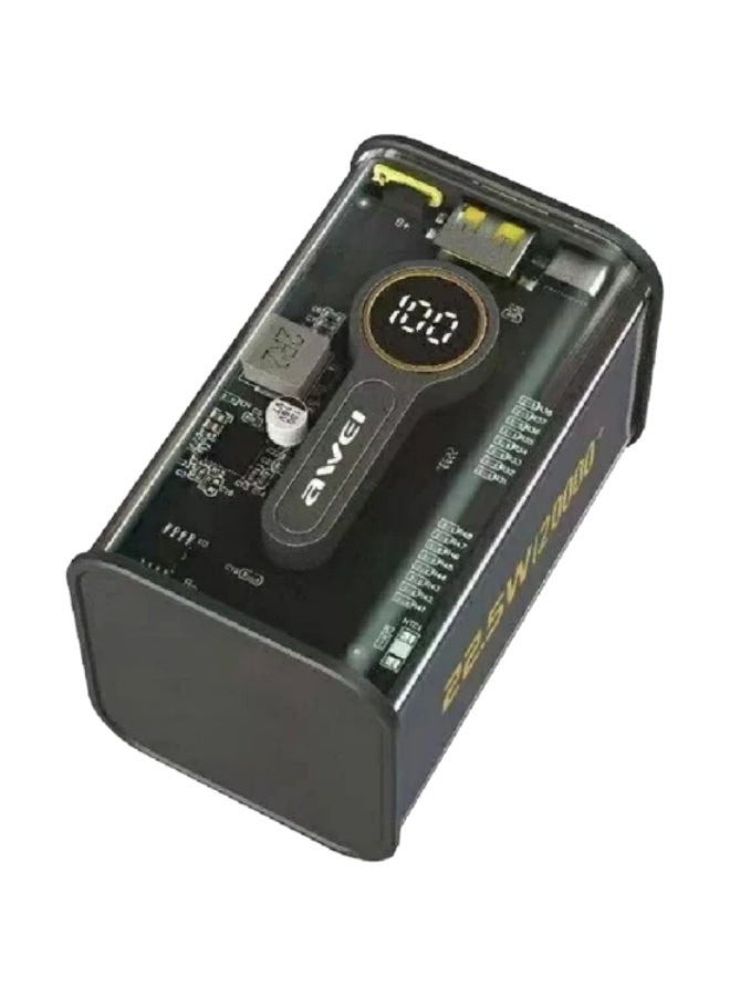 Awei Power Bank Mobile AWEI 22.5W 20000Mah P180K Black - Image 1