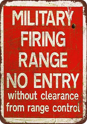 Custom Kraze Military Firing Range Vintage Reproduction Metal tin Sign 8 x 12 - Image 1