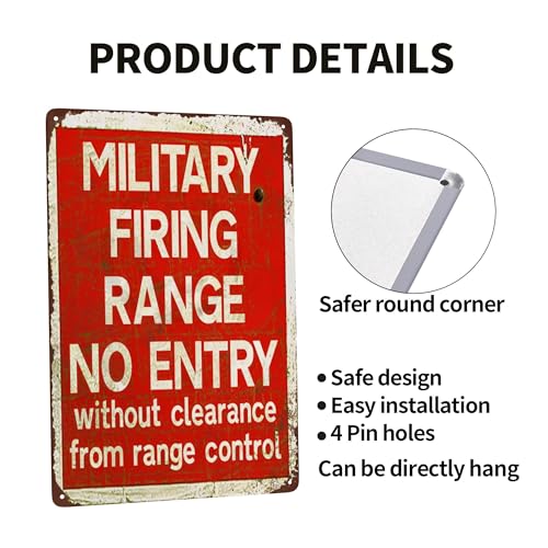Custom Kraze Military Firing Range Vintage Reproduction Metal tin Sign 8 x 12 - Image 4