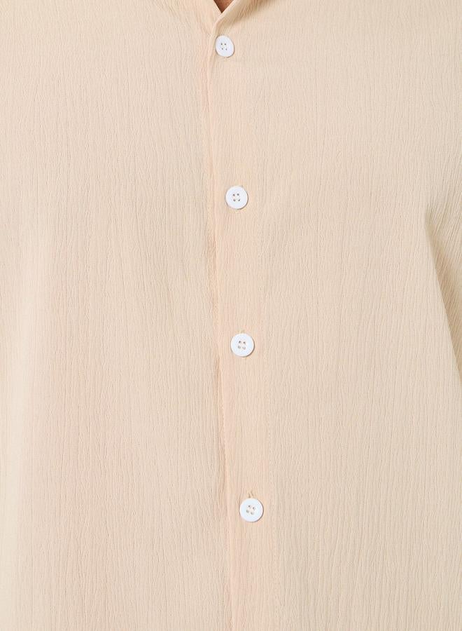 Take Two Men Solid Stand Collar Shirt and Pants Co-Ords - Image 3