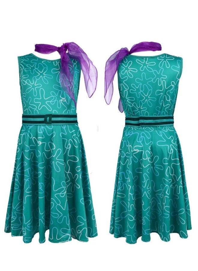 Generic 1 Set Party Cosplay Inside Out2 Disgust Costume For Kids Adult  - Image 3