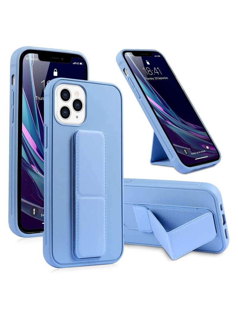 BORTONY iPhone 15 Pro Case 6.1 Inch with Magnetic Stand Holder Premium Silicone Vertical and Horizontal Hand Strap Grip Multi Stand Car Mount Kickstand Case Finger Strap Cover - Image 1