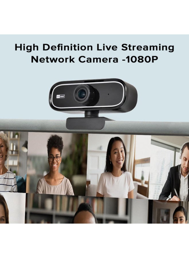 SPECTON 1080P Webcam With Noise Cancelling Microphone,High-Definition Video Effect with a Frame Rate Of 30,Manually Adjusted for Far and Near Focus,Video Call for Desktop PC or Laptop Computer - Image 3