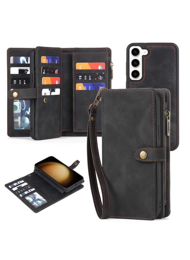 S-TOP Case For Samsung Galaxy S23+ 5G Zipper Wallet Magnetic Detachable Leather Phone Case - Image 1
