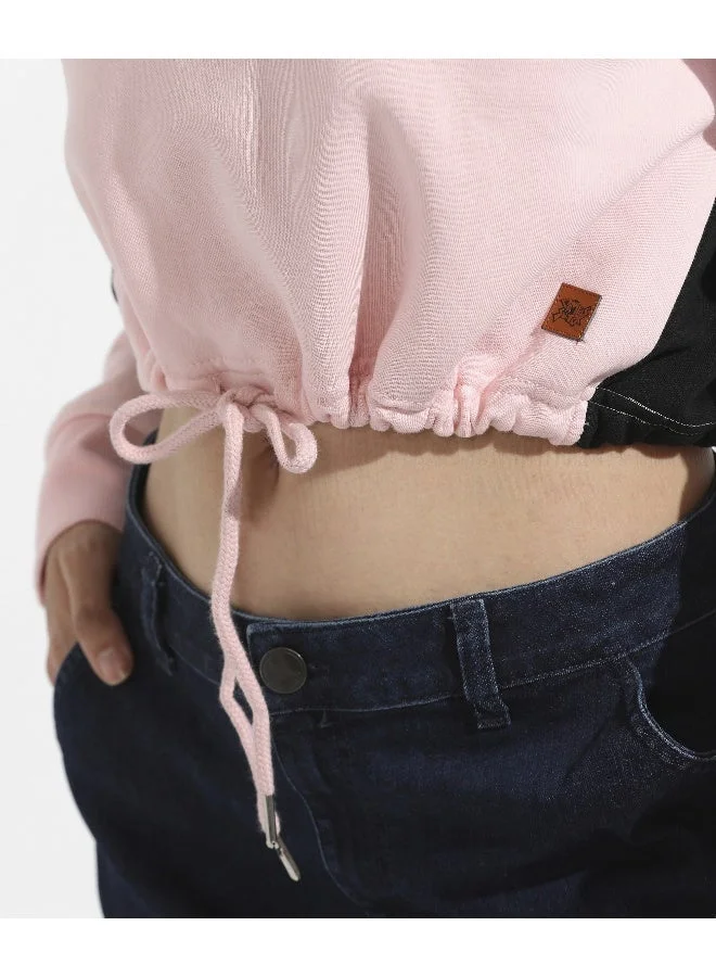 Pinacolada  Women's Multicolour Colourblocked Sweatshirt With Drawstring Waist for Women | Best Price UAE