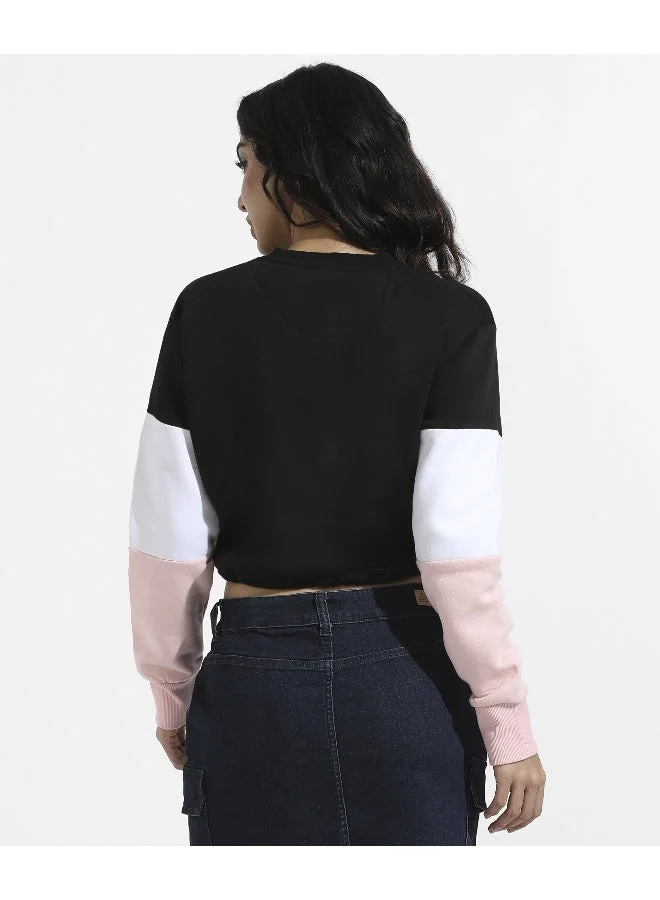 Pinacolada  Women's Multicolour Colourblocked Sweatshirt With Drawstring Waist for Women | Best Price UAE