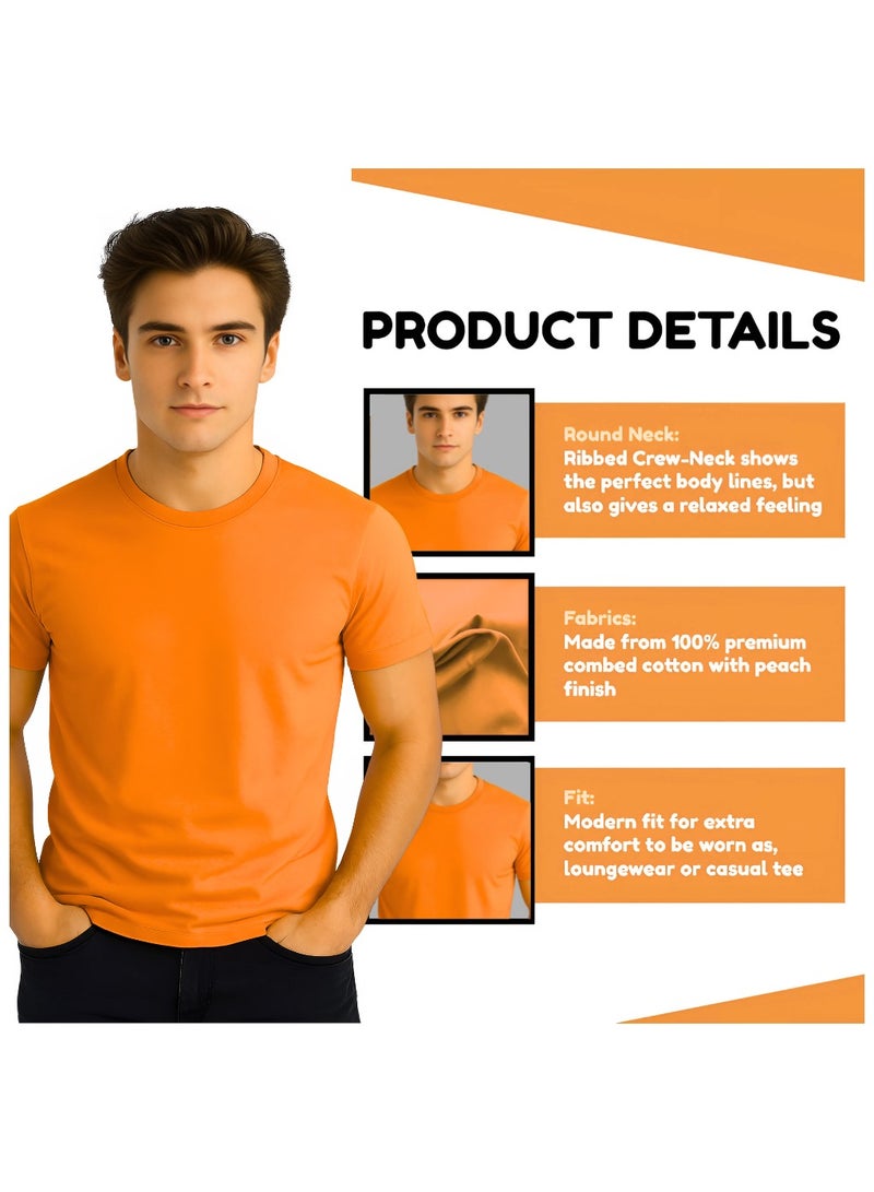 برينت شوب فور مي تي شيرت رجالي برقبة مستديرة للكبار 170 جرامًا في المتر المربع من القطن الخالص الألوان الأساسية - Image 3