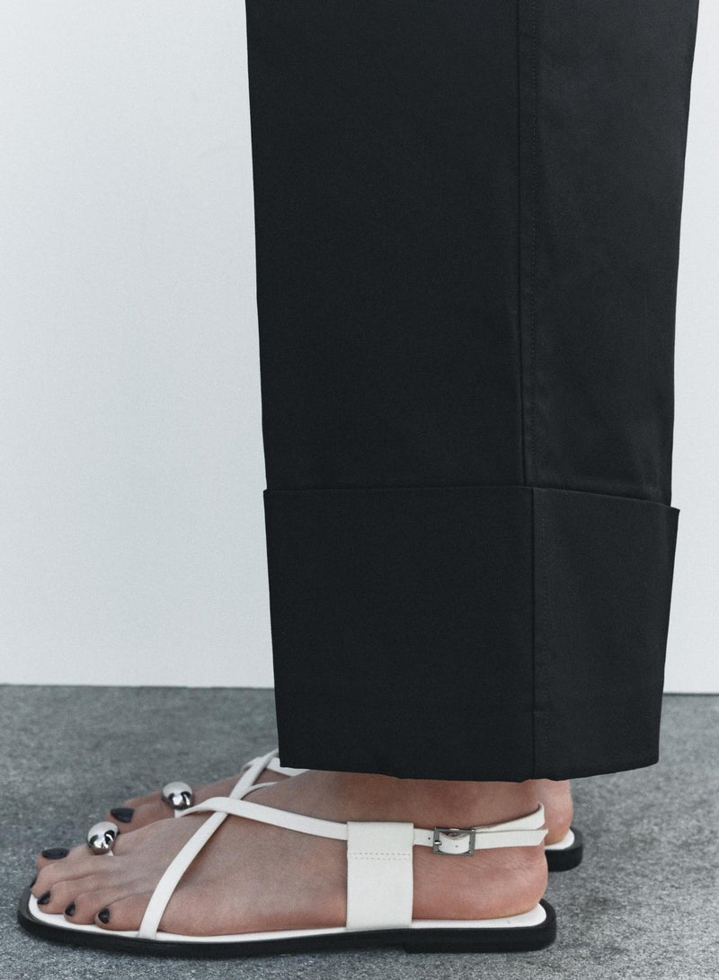 زارا صندل مسطح بأربطة مسطحة مع زينة معدنية - Image 5