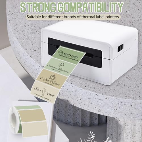 Starboling 2x1 Thermal Labels,Address Barcode Self-Adhesive Thermal Printer Stickers for Logo Design,Name/Price Tag,Address（Green Gradient） - Image 4