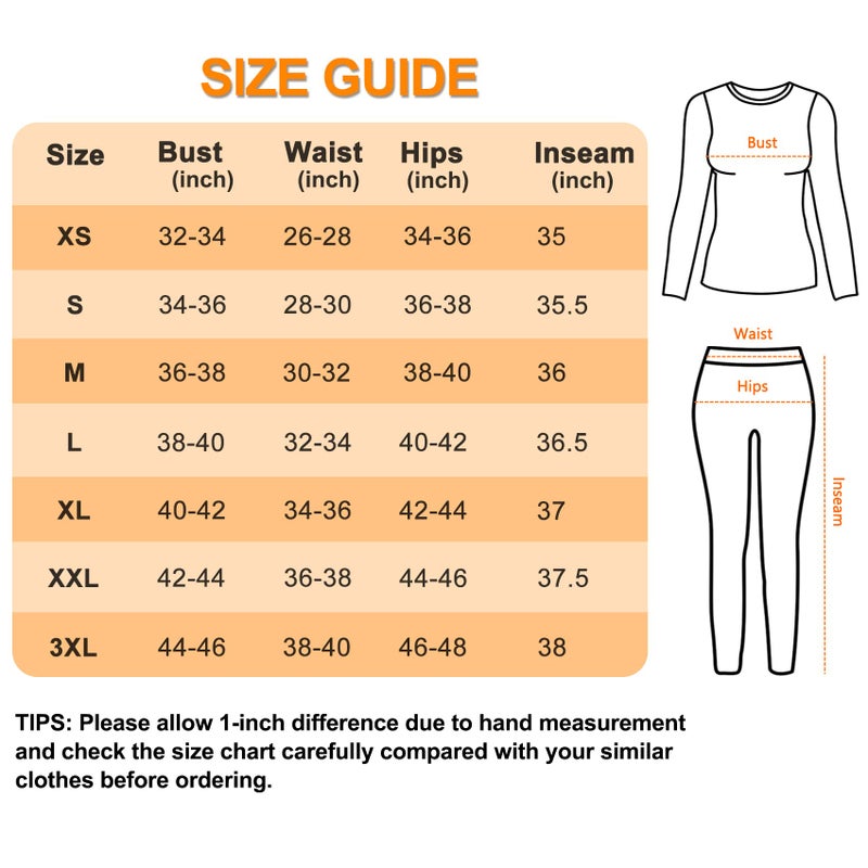 SIMIYA SIMIYA Thermal Underwear Set for Women Long Johns with Fleece Lined Long Sleeves Base Layer Set Top Bottom Black  - Image 5