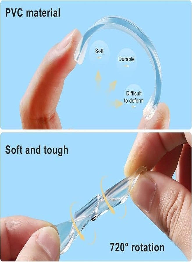 Bittern Wall Protector Rubber Stopper 10 Pcs Clear Round Door Knob Cover Self Adhesive Bumpers Guard from Doors Handle Door Stop Stick On Cabinet Furniture Corner Refrigerator (Pack OF-10) - Image 3