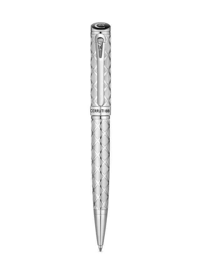 CERRUTI 1881 Silver Patterned Ballpoint Pen Elegant Design - Image 1