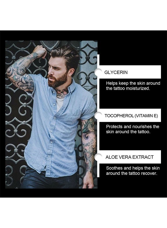 OceAura Maximum Strength Tattoo Cream, Tattoo Aftercare Lotion For New & Old Tattoos Body Moisturizer Tattoo Healing Repairing Cream, Daily Tattoo Lotion Color Enhancement, Skin Moisturizer For Women Men All Skin Types, 20g - Image 4