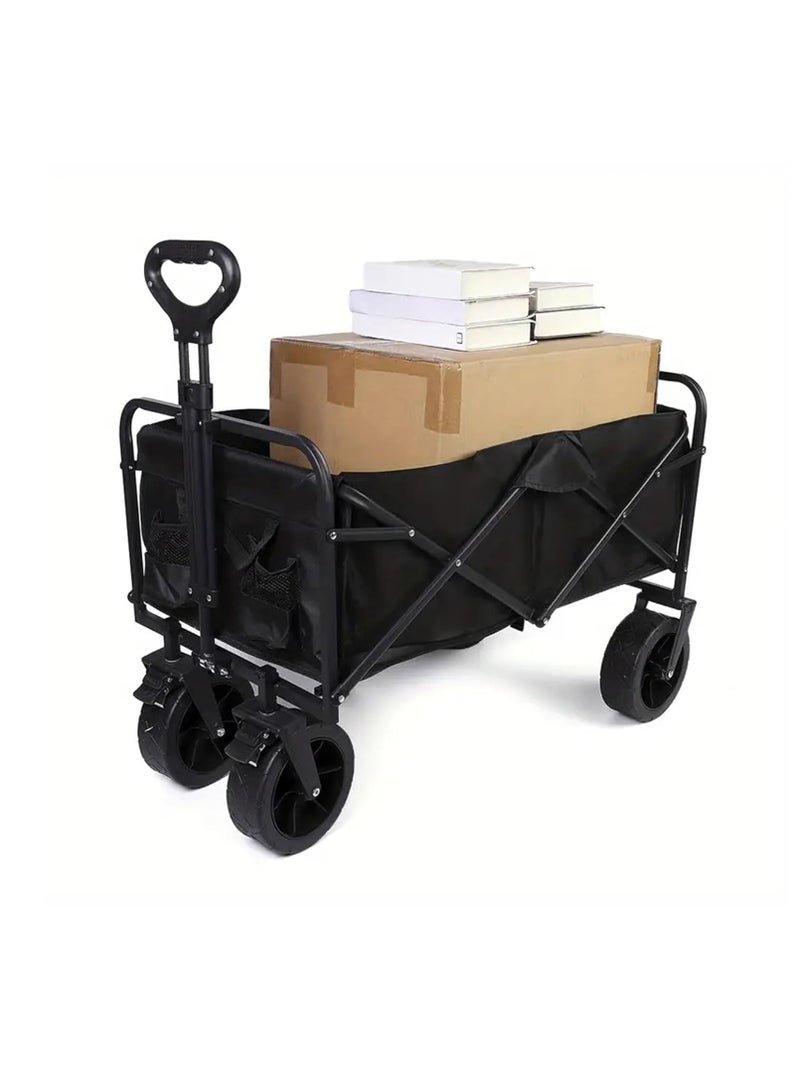 عام عربة العربة في الهواء الطلق عربة التسوق عربة نزهة قابلة للطي ضوء العربة المحمولة ، أسود (5 بوصات) - Image 2
