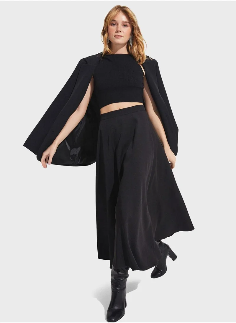 JUNE Tiered High Waist Skirt