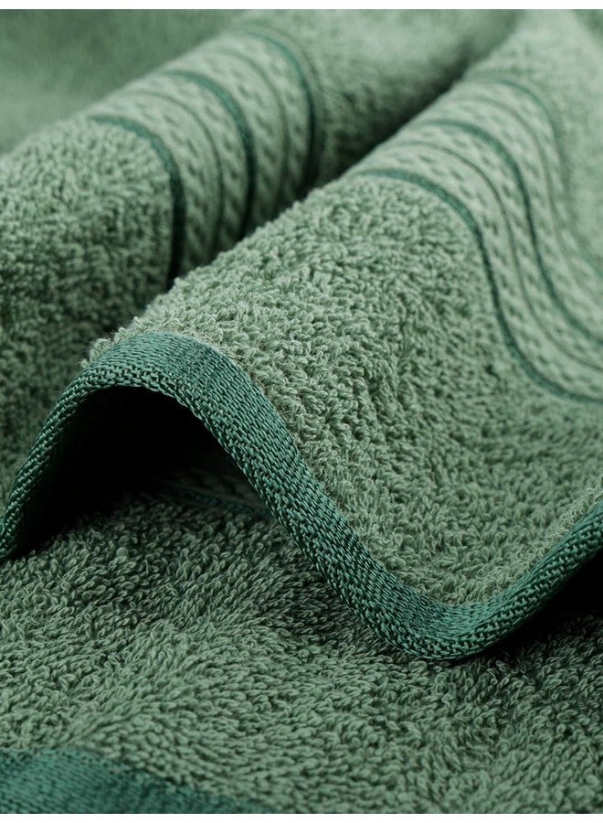 Dollar Bath Towel Cotton Soft, Large Size, 100% Cotton Towel - Highly Absorbent Size (75 X 150 Cm) for Men's and Women's 1 Piece Bath Towel (Dynasty Green) - Image 2