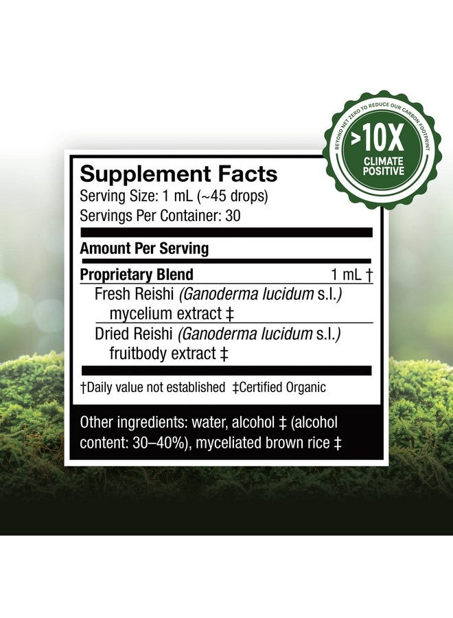 Host Defense Reishi Extract Supports General Wellness And Vitality Mushroom Supplement Plain 1 Fl Oz - Image 4
