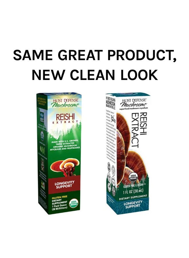 Host Defense Reishi Extract Supports General Wellness And Vitality Mushroom Supplement Plain 1 Fl Oz - Image 3