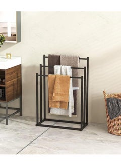 YQbest 3-Tier Freestanding Towel Rack, Multifunctional Drying Rack, Metal Scarf Rack, for Bedroom, Living Room, Bathroom ﻿  - Image 1