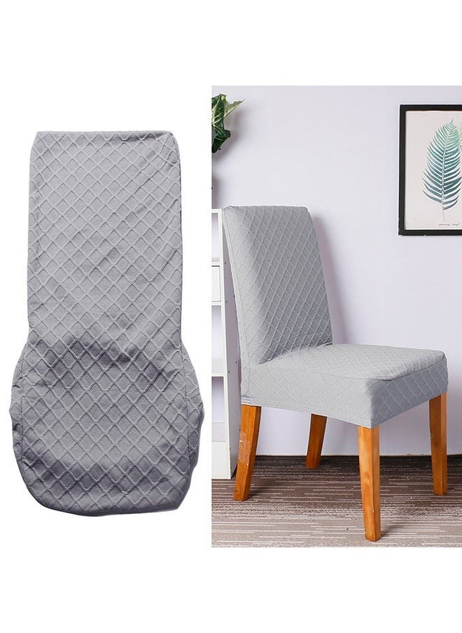 Generic Stretchable Dining Chair Slipcover Light Gray  - Image 2