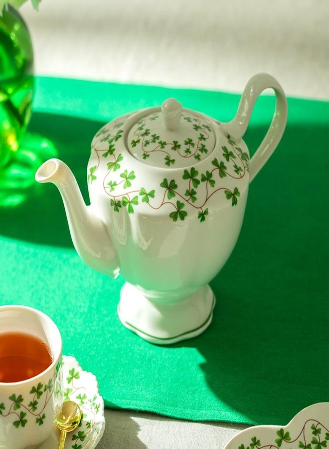 Grace Teaware Shamrock Fine Porcelain Teapot 32oz Capacity - Image 2