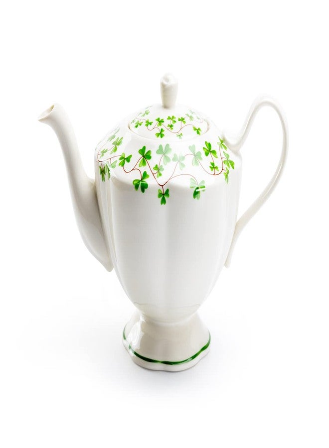 Grace Teaware Shamrock Fine Porcelain Teapot 32oz Capacity - Image 1