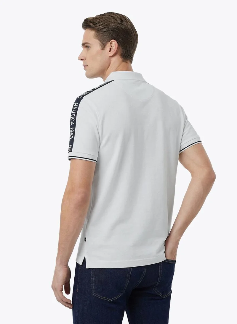 Nautica  Men Regular Fit Short Sleeve Polo Shirt for Smart-Casual Wear-White for Men | Best Price UAE