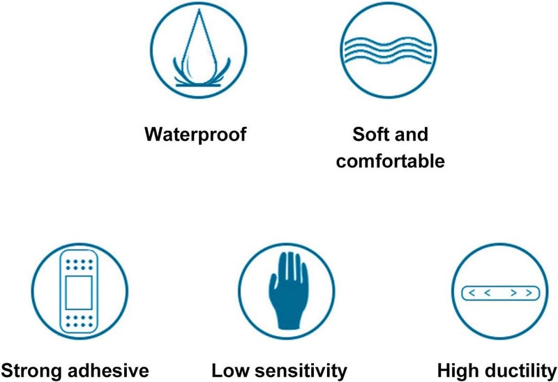 klarako Sports Muscle Tape,9pcs 3 Shapes High Ductility Kinesiology Recovery Tapes for Relieve Muscle Soreness and Strain,Breathable Watertight (X Type 12.1 X 9.5cm / 4.76 X 3.74in) - Image 2